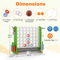 Load image into Gallery viewer, Jumbo 4-to-Score Game with Ring-toss and Basketball Hoop