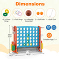 Load image into Gallery viewer, Jumbo 4-to-Score Game with Ring-toss and Basketball Hoop