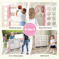 Load image into Gallery viewer, Jumbo 4-to-Score Game with Ring-toss and Basketball Hoop