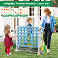 Load image into Gallery viewer, Jumbo 4-to-Score Game with Ring-toss and Basketball Hoop