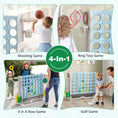 Load image into Gallery viewer, Jumbo 4-to-Score Game with Ring-toss and Basketball Hoop