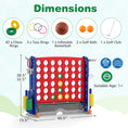 Load image into Gallery viewer, Jumbo 4-to-Score Game with Ring-toss and Basketball Hoop