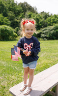 Load image into Gallery viewer, 4th of July Tulip Bow Applique Crewneck Sweatshirt