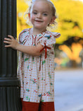 Load image into Gallery viewer, Fall Gingham Girls Dress Ruffle Collar Bow