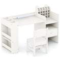 Load image into Gallery viewer, Kids Art Table and Chair Set with Detachable Paper Roll Holder and Cabinet