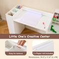 Load image into Gallery viewer, Kids Art Table and Chair Set with Detachable Paper Roll Holder and Cabinet