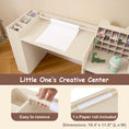 Load image into Gallery viewer, Kids Art Table and Chair Set with Detachable Paper Roll Holder and Cabinet