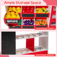 Load image into Gallery viewer, Kids Grocery Store Playset Wooden Pretend Play Supermarket with Shopping Cart