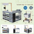 Load image into Gallery viewer, Kids Grocery Store Playset Wooden Pretend Play Supermarket with Shopping Cart