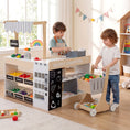 Load image into Gallery viewer, Kids Grocery Store Playset Wooden Pretend Play Supermarket with Shopping Cart