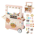 Load image into Gallery viewer, Kids Pizza Food Truck Wooden Pretend Play Snack Cart with Oven-Pink
