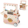 Load image into Gallery viewer, Kids Pizza Food Truck Wooden Pretend Play Snack Cart with Oven-Pink