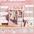 Load image into Gallery viewer, Kids Play Armoire Dresser with Cloth Hanger-Pink