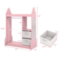 Load image into Gallery viewer, Kids Play Armoire Dresser with Cloth Hanger-Pink
