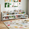 Load image into Gallery viewer, Kids Toy Storage Organizer Wooden Bookcase with 2 Movable Drawers