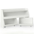 Load image into Gallery viewer, Kids Toy Storage Organizer Wooden Bookcase with 2 Movable Drawers