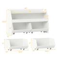 Load image into Gallery viewer, Kids Toy Storage Organizer Wooden Bookcase with 2 Movable Drawers
