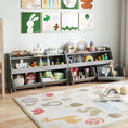 Load image into Gallery viewer, Kids Toy Storage Organizer Wooden Bookcase with 2 Movable Drawers