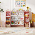 Load image into Gallery viewer, Kids Toy Storage and Bookshelf with Boxes and Open Shelves