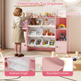 Load image into Gallery viewer, Kids Toy Storage and Bookshelf with Boxes and Open Shelves