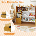 Load image into Gallery viewer, Kids Toy Storage and Bookshelf with Boxes and Open Shelves
