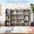 Load image into Gallery viewer, Kids Toy Storage and Bookshelf with Boxes and Open Shelves