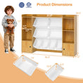 Load image into Gallery viewer, Kids Toy Storage and Bookshelf with Boxes and Open Shelves