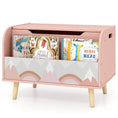 Load image into Gallery viewer, Kids Wooden Toy Box with Front Bookshelf and 4 Solid Wood Legs for Playroom