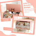 Load image into Gallery viewer, Kids Wooden Toy Box with Front Bookshelf and 4 Solid Wood Legs for Playroom