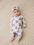 Load image into Gallery viewer, Bamboo Zip Romper | Cute Bear