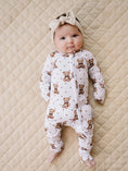 Load image into Gallery viewer, Bamboo Zip Romper | Cute Bear