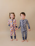 Load image into Gallery viewer, Bamboo Zip Romper | Leopard Skull