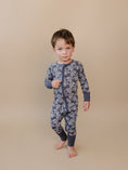 Load image into Gallery viewer, Bamboo Zip Romper | Leopard Skull
