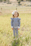 Load image into Gallery viewer, Blue Meadow Ruffle French Terry Set
