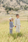 Load image into Gallery viewer, Blue Meadow Ruffle French Terry Set