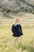Load image into Gallery viewer, Navy Peter Pan Collar Pleated Skirt Set