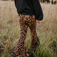 Load image into Gallery viewer, Leopard Denim Flare Jean Pant