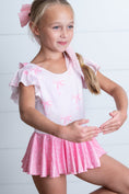 Load image into Gallery viewer, Pink Bow Skirted Leotard