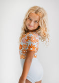 Load image into Gallery viewer, Gray Retro Flower Leotard