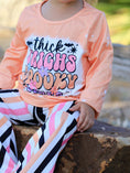 Load image into Gallery viewer, Halloween Letter Bleached Top + Striped Flared Pants
