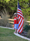 Load image into Gallery viewer, 4th of july Flag Embroidery Smocking Boys Set