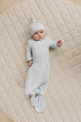 Load image into Gallery viewer, Blue Gingham Bamboo Knot Gown