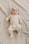 Load image into Gallery viewer, Oatmeal Knit Button Romper