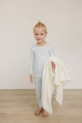 Load image into Gallery viewer, Blue Gingham Bamboo Cozy Set