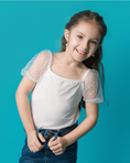 Load image into Gallery viewer, Maisie Puff Shoulder Leotard - White