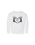 Load image into Gallery viewer, Mama's Boo Skeleton Heart Hands Pullover