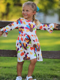 Load image into Gallery viewer, Thanksgiving Turkey Print Girls Dress