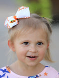 Load image into Gallery viewer, Halloween Pumpkin Bow Hairpin