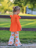 Load image into Gallery viewer, Girls Fall Pumpkin Print Set