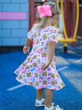Load image into Gallery viewer, Back to School Print Girls Dress Short Sleeve